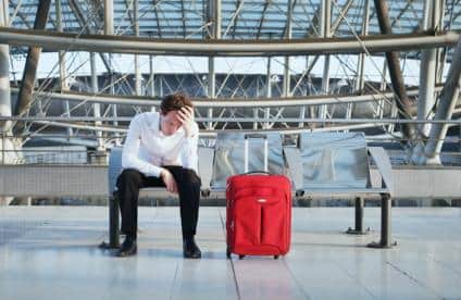 Passenger with a delayed or cancelled flight